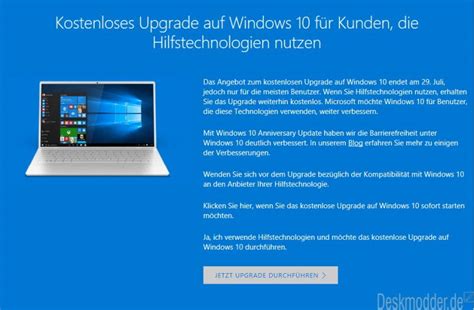 Kostenloses Upgrade Auf Windows 10 Auch Nach Dem 29 Juli Für Nutzer