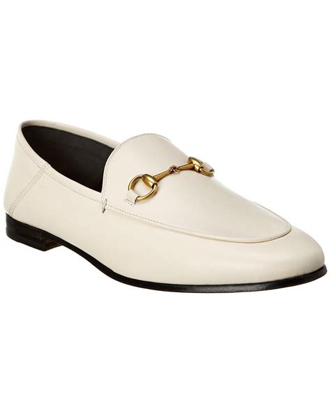 Gucci Brixton Horsebit Leather Loafer In White Lyst