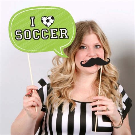 Big Dot Of Happiness Goaaal Soccer Photo Booth Props Kit 20 Count