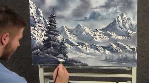 Paint With Kevin Hill Large Snowy Mountains Wet On Wet Hd Youtube