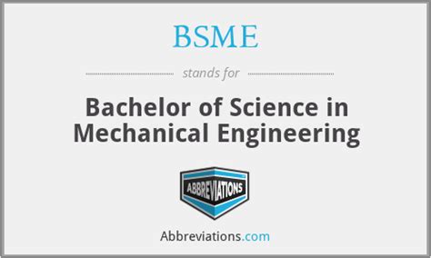 What Is The Abbreviation For Bachelor Of Science In Mechanical Engineering