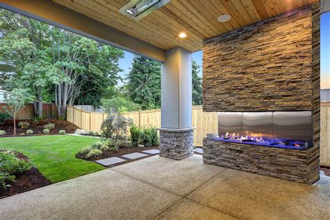 Vent Free Double Corner Modern Outdoor Fireplace Flare Fireplaces