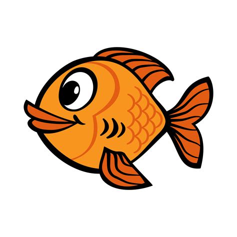 Icono De Vector De Dibujos Animados De Peces De Colores Vector En Vecteezy