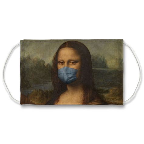 Mona Lisa In Face Mask Mona Lisa Leonardo Da Vinci Funny Etsy