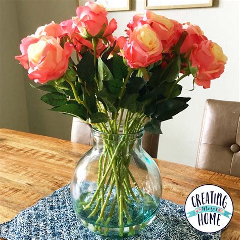 Velg blant mange lignende scener. "Real" Fake Flowers - creatingmaryshome.com