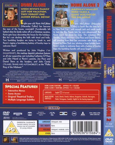 Home Alone 1 And 2 Dvd Macauley Culkin Joe Pesci Daniel Stern Dvd Buy Online In South