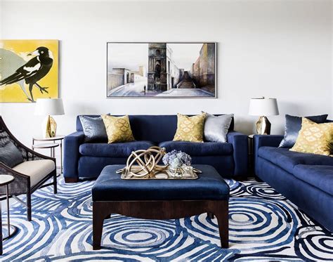 20 Blue And Yellow Living Room Decorating Ideas Pimphomee