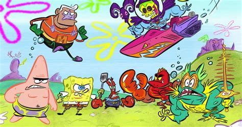 Toomeys Drawings Spongebobheman Crossover