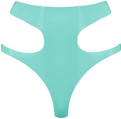 elissa poppy latex cut out thong jade green shopstyle