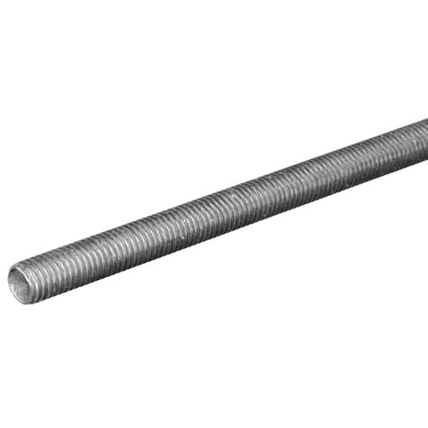 Steelworks 14 In X 1 Ft Coarse Thread Zinc Plated Steel Threaded Rod In The Threaded Rods