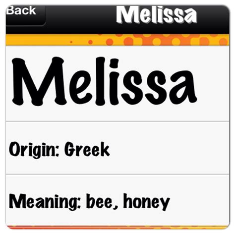 What Does Your Name Mean Say My Name What Is Your Name Melissa Name