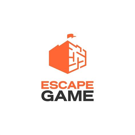 Premium Vector Modern Fun Castle Escape Game Logo Design Template