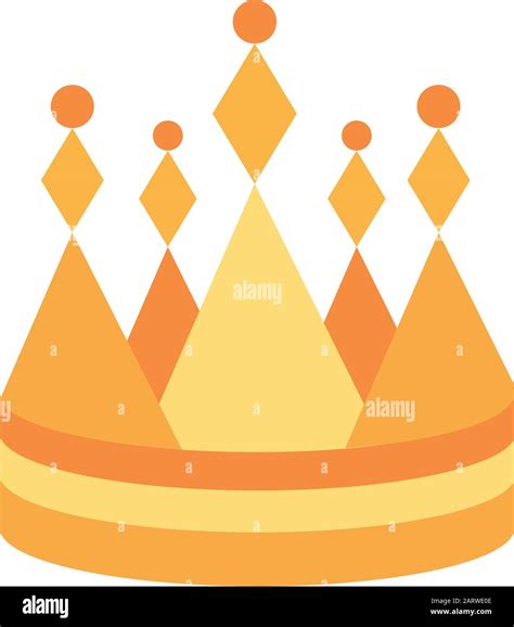 Crown Monarch Jewel Royalty Heraldic On White Background Vector