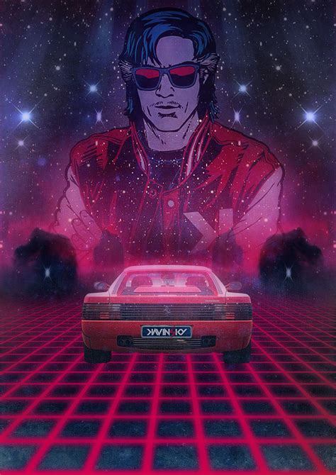 Kavinsky Retro Futurism Cyberpunk Art Vaporwave Art