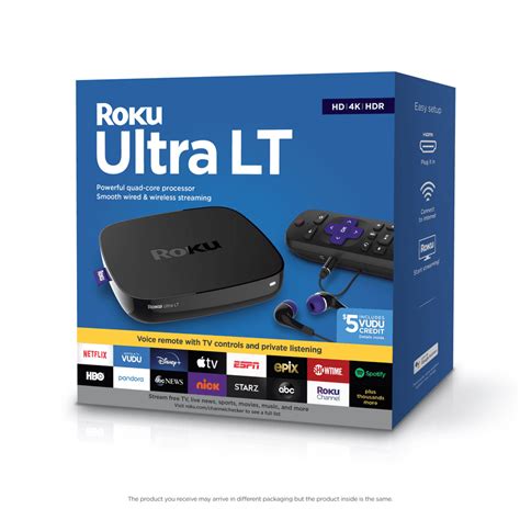 Roku Ultra Lt Hd4khdr Streaming Media Player With Ethernet Port And