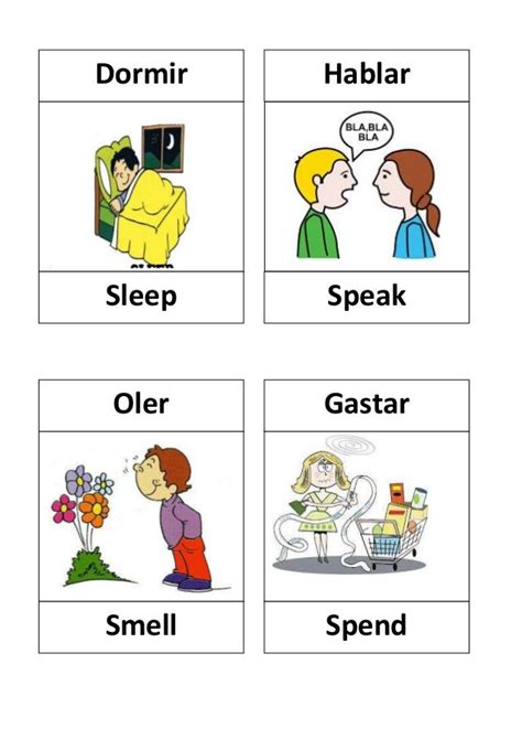 Verbos En Ingles Con Dibujos English Verbs Learn English Action Verbs
