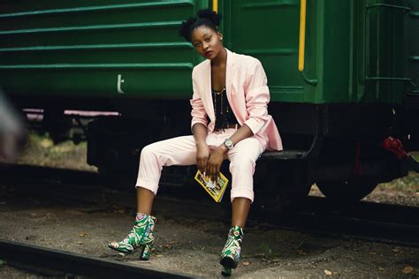 Free Photo Woman In Pink Blazer Sitting On Green Train Adult Road Wear Free Download Jooinn