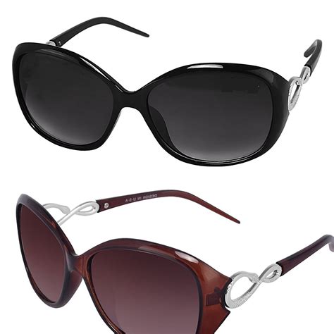 To help find the perfect pair of sunglasses to carry you through the spring and summer season, check out our favorites styles. Y&S Womens Sunglasses Of 2 Combo Of 2 Sunglass (Black ...