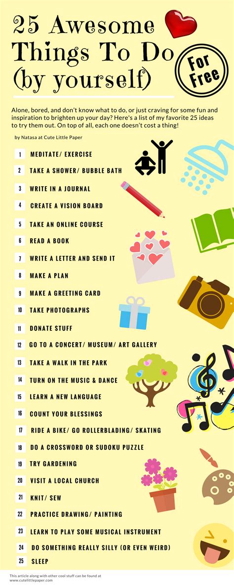25 Things To Do By Yourself For Free Addiction Recovery Self Care
