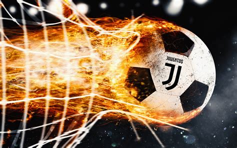 Fire ball wallpaper football sports. Download wallpapers Juventus, 4k, fire, new logo, flame ...