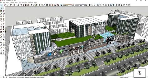 Sketchup Commercial And Office Complex M1 3d Model