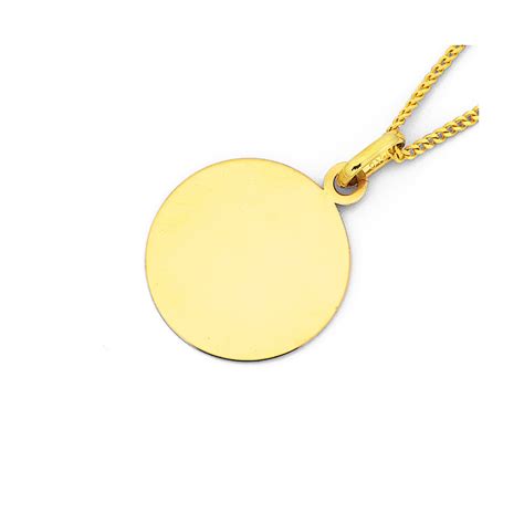 9ct 14mm Round Disc Pendant Pendants Prouds The Jewellers