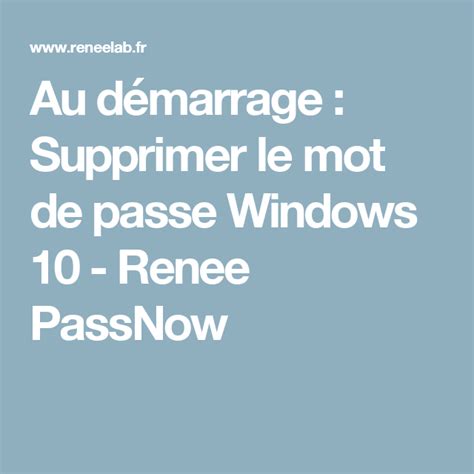 Supprimer Mot De Passe Windows 10 2020 Communauté Mcms™