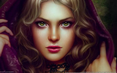 Wallpaper Face Model Fantasy Art Long Hair Red Black Hair Nose Skin Head Beauty Eye