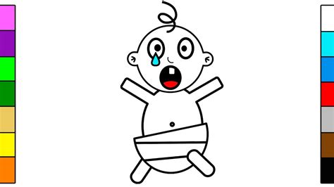 Crying Baby Coloring Pages