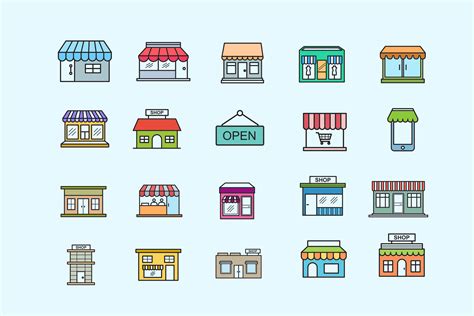 20 Shop And Store Icons Creative Vip