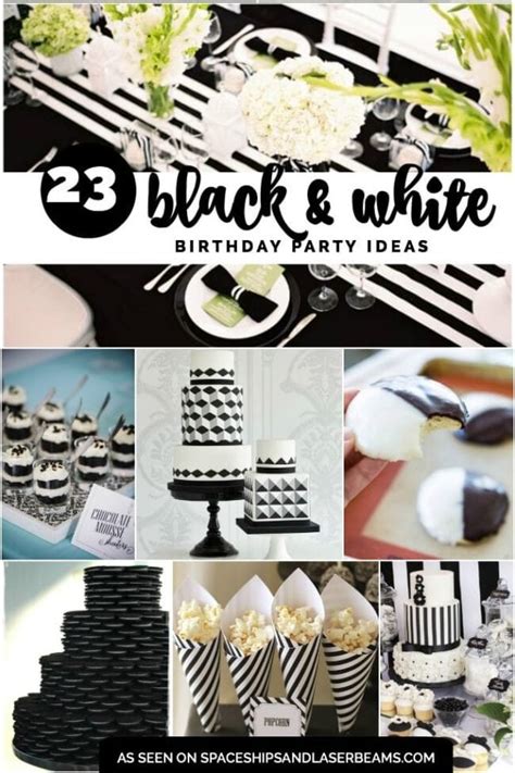 The white is perfect for lighting techniques like black lights, candles, or. 23 Black and White Party Ideas | Spaceships and Laser Beams