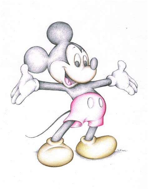 Disney Micky Mouse Drawing By Steven Davis