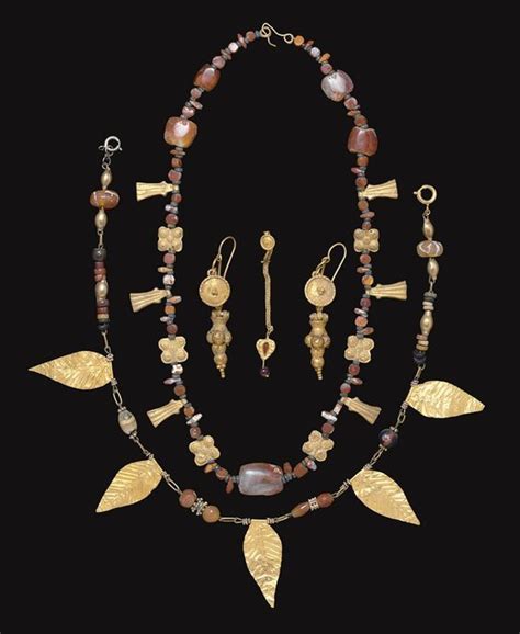 A Collection Of Ancient Roman Jewelleryconsisting Of Two Necklaces And