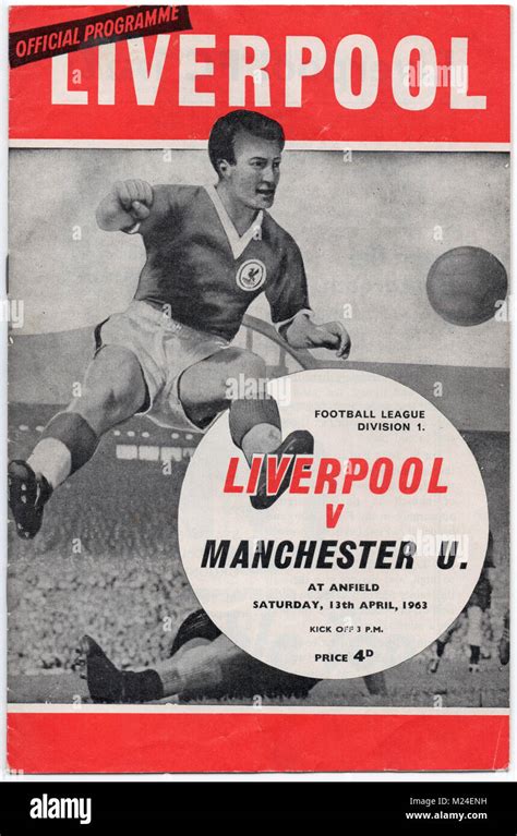 Football Programme Liverpool V Manchester United 13th April 1963