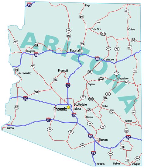 Images For Map Of Usa With Arizona Kodeposid