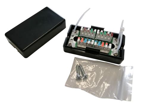 Utp Connection Box Black Cat5e Opticord