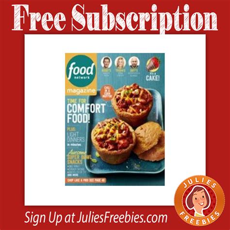 You can subscribe to food network kitchen with an annual or monthly subscription. Free Food Network Magazine Subscription - Julie's Freebies