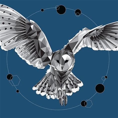 Geometric Owl Geometric Owl Owls Drawing Barn Owl Tattoo