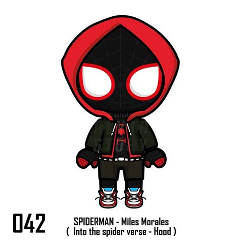 042 Spiderman Miles Morales Spiderman Marvel Comic Illustration