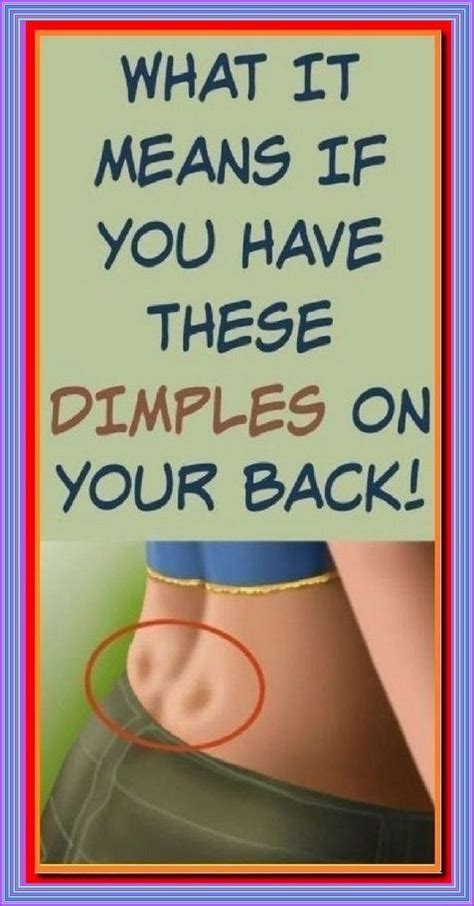 A Sign That Says What It Means If You Have These Dimples On Your Back