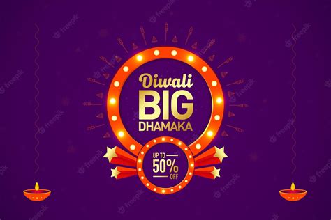 Premium Vector Diwali Big Dhamaka Sale Offer Logo Unit Banner With