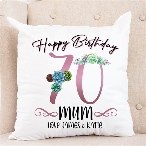 Personalized Pillow 70th Birthday For Women 70 Years Loved Etsy
