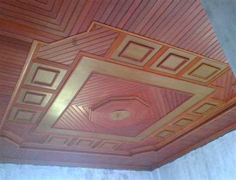 contoh bentuk plafon kayu interior rumah