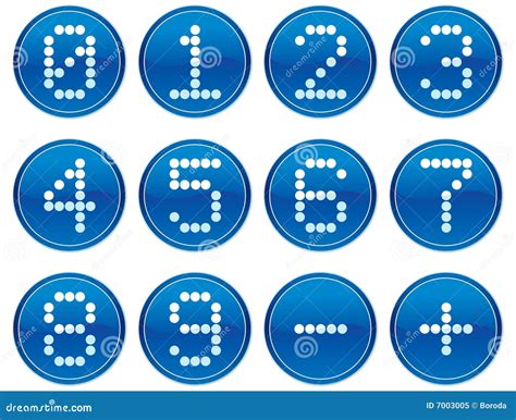 Matrix Digits Icons Set Stock Vector Illustration Of Button 7003005