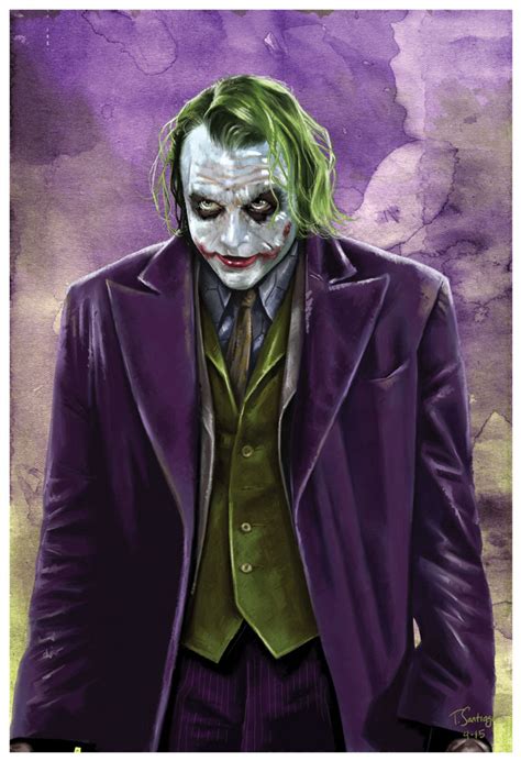 Joker Heath Ledger Fan Art by Tony Santiago by tsantiago on DeviantArt
