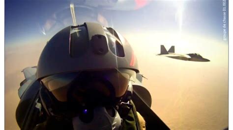 Selfie With Stealth French Pilot Takes Shot While Us F 22 Raptor
