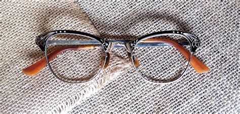 true vintage horn rimmed eyeglasses frame only no lenses etsy true vintage eyewear