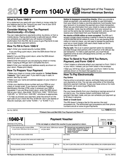 2020 Form 1040 V 2021 Tax Forms 1040 Printable