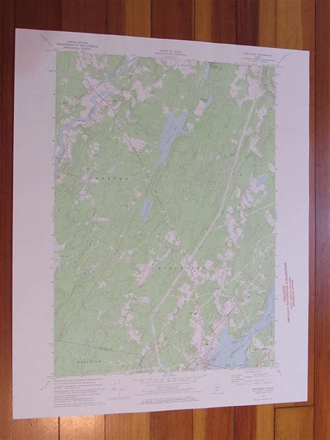 Wiscasset Maine 1974 Original Vintage Usgs Topo Map