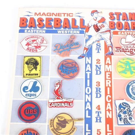 Lot 1970s Mlb Magnetic Standings Board With 23 Original Team Rubber